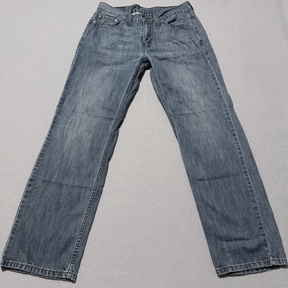 Levi's 514 Straight Jeans Men's Blue Denim Low Rise Classic Distressed 30x30